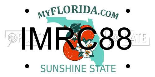 IMRC88 Florida License Plate