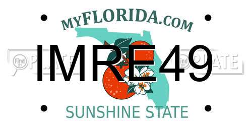 IMRE49 Florida License Plate