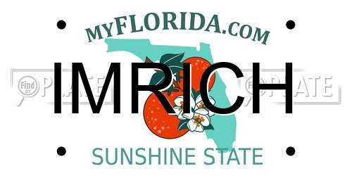 IMRICH Florida License Plate