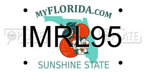 IMRL95 Florida License Plate