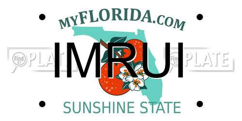 IMRUI Florida License Plate