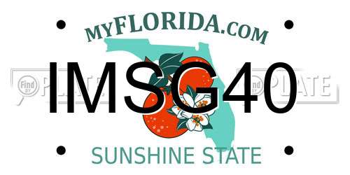 IMSG40 Florida License Plate