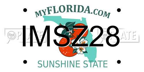 IMSZ28 Florida License Plate
