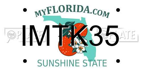 IMTK35 Florida License Plate