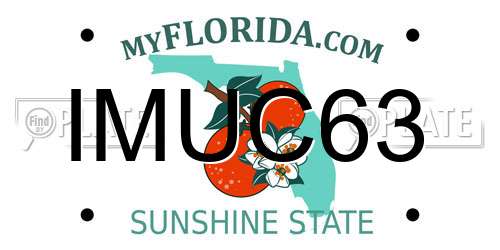 IMUC63 Florida License Plate