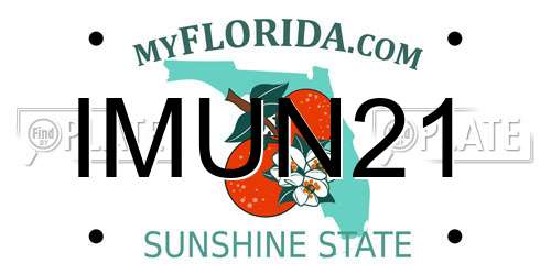 IMUN21 Florida License Plate