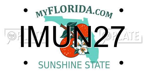 IMUN27 Florida License Plate