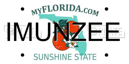 IMUNZEE Florida License Plate
