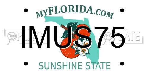 IMUS75 Florida License Plate