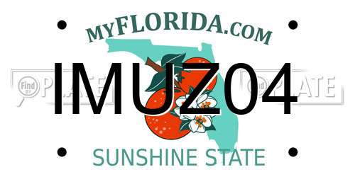 IMUZ04 Florida License Plate