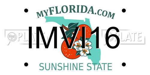 IMVI16 Florida License Plate