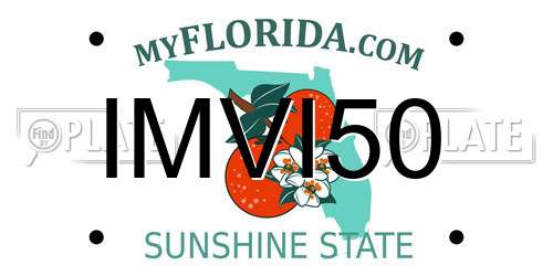IMVI50 Florida License Plate