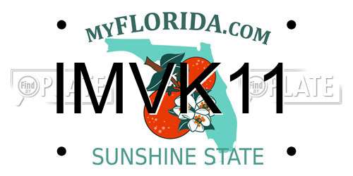 IMVK11 Florida License Plate