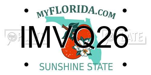 IMVQ26 Florida License Plate