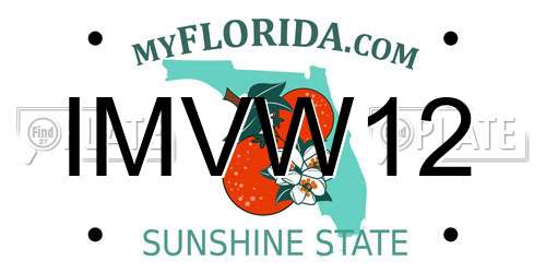 IMVW12 Florida License Plate
