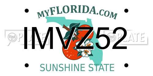 IMVZ52 Florida License Plate