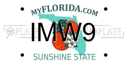 IMW9 Florida License Plate