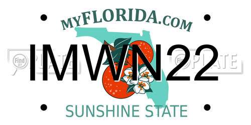 IMWN22 Florida License Plate