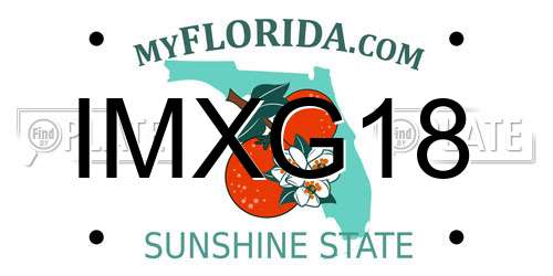 IMXG18 Florida License Plate