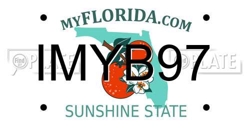 IMYB97 Florida License Plate
