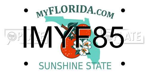 IMYF85 Florida License Plate