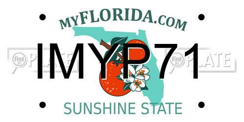 IMYP71 Florida License Plate