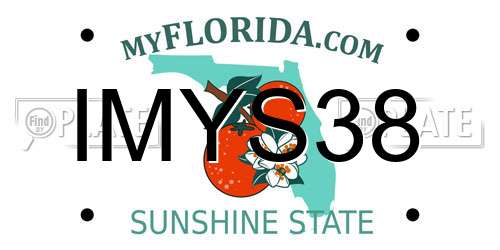 IMYS38 Florida License Plate