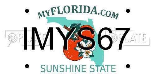 IMYS67 Florida License Plate