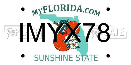 IMYX78 Florida License Plate