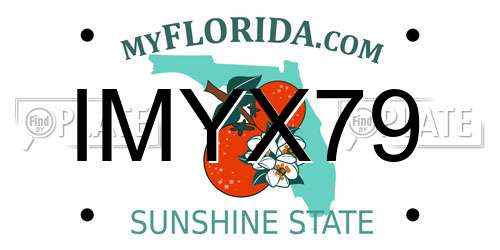 IMYX79 Florida License Plate
