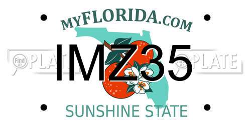IMZ35 Florida License Plate