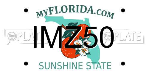 IMZ50 Florida License Plate