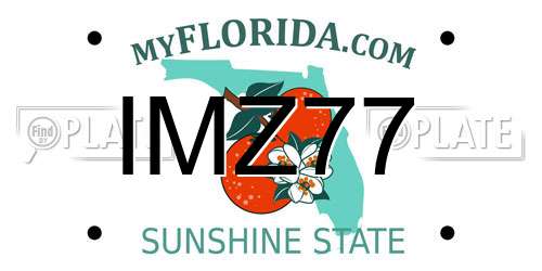 IMZ77 Florida License Plate