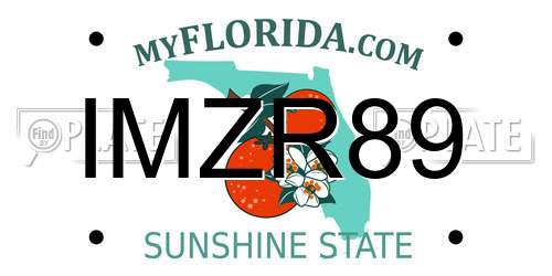 IMZR89 Florida License Plate