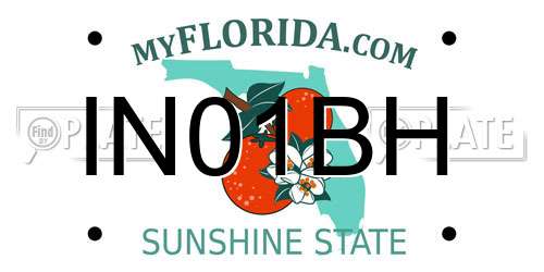 IN01BH Florida License Plate