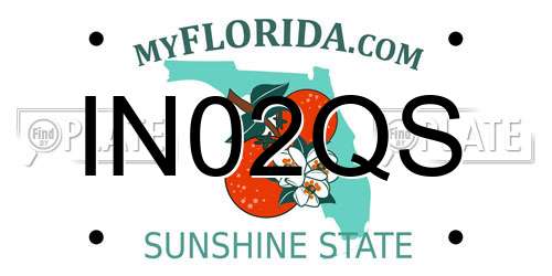 IN02QS Florida License Plate