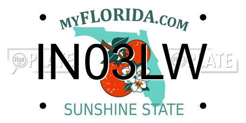 IN03LW Florida License Plate