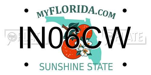 IN06CW Florida License Plate