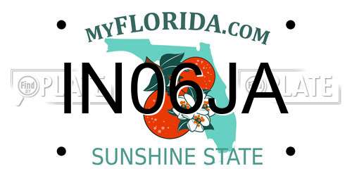 IN06JA Florida License Plate