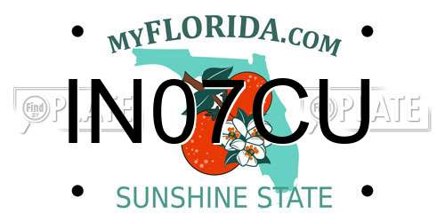 IN07CU Florida License Plate