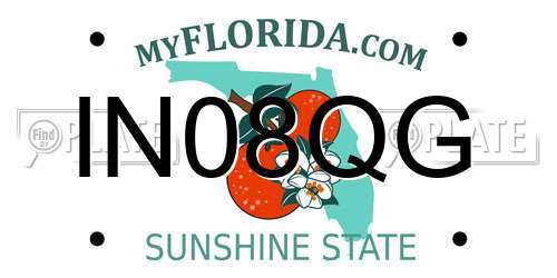 IN08QG Florida License Plate