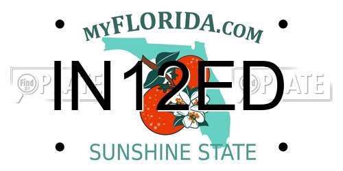 IN12ED Florida License Plate