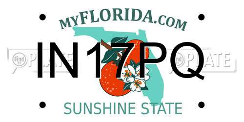 IN17PQ Florida License Plate