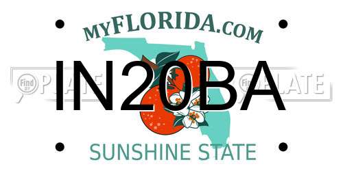 IN20BA Florida License Plate