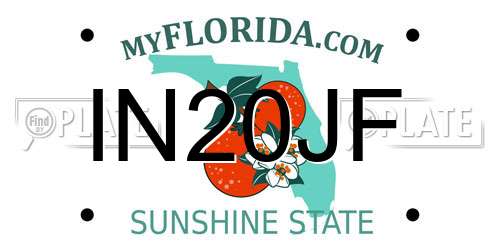 IN20JF Florida License Plate