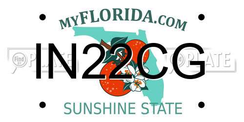 IN22CG Florida License Plate