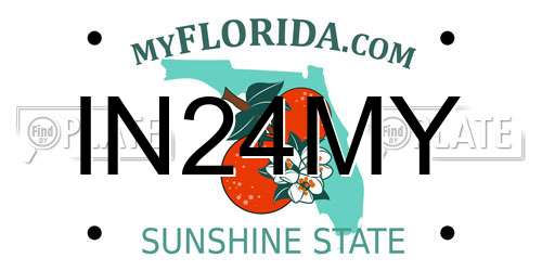 IN24MY Florida License Plate