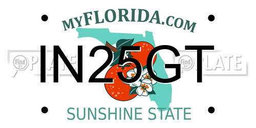 IN25GT Florida License Plate