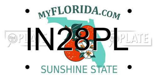 IN28PL Florida License Plate