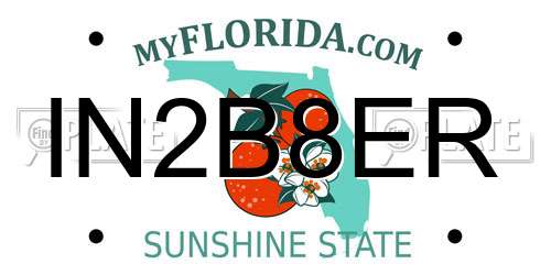 IN2B8ER Florida License Plate